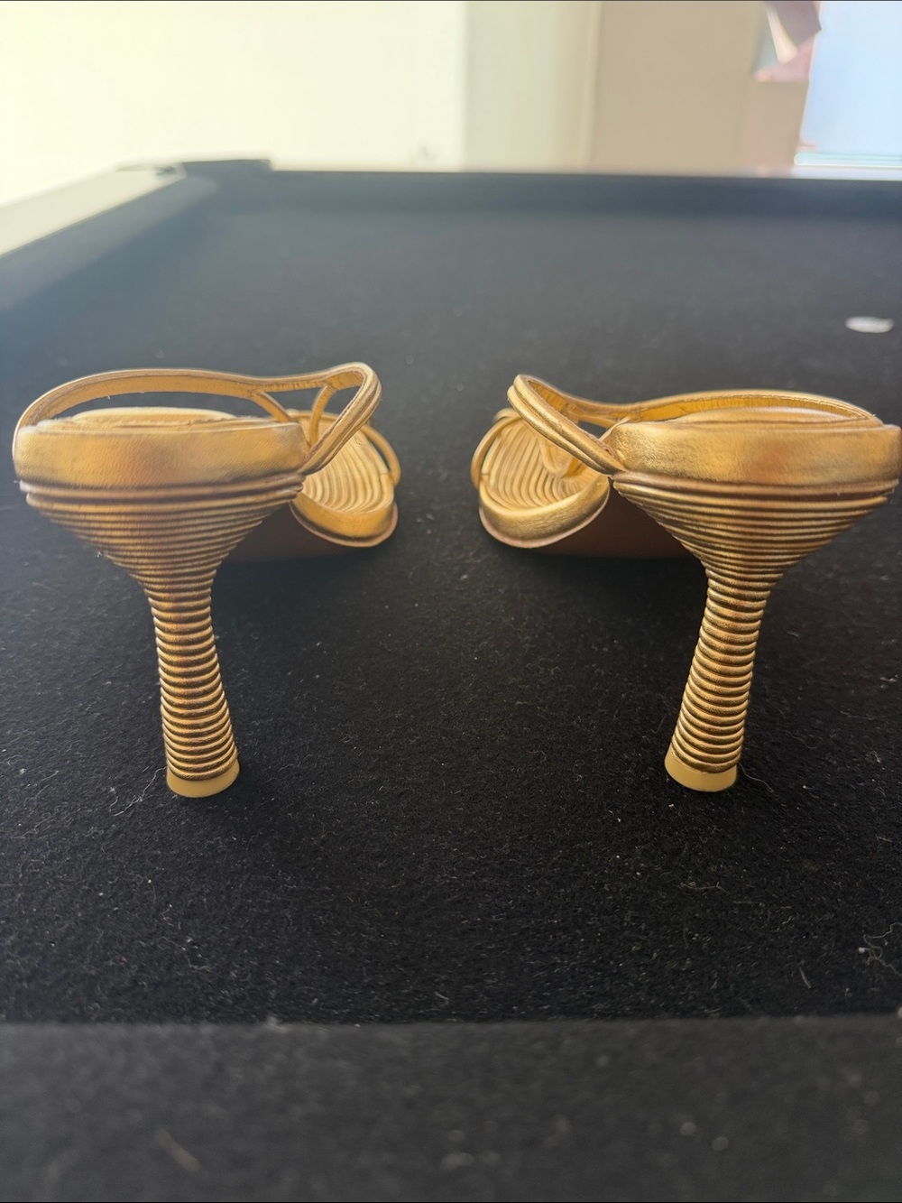 cult gaia Metallic Gold Strappy Mules - Picture 2 of 4